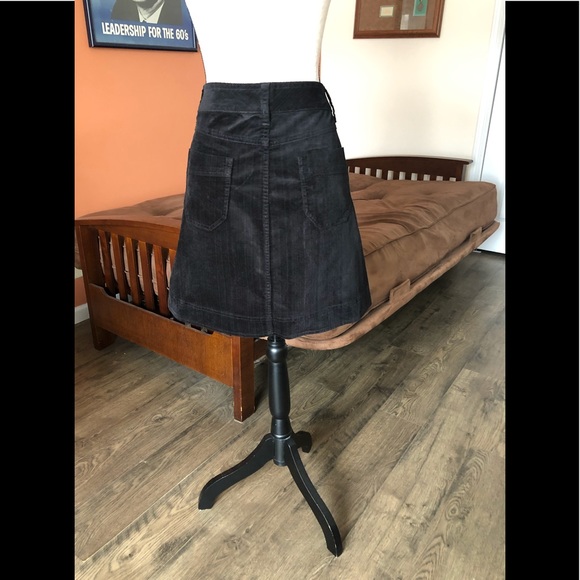 WOOLRICH black corduroy a-line skirt - Picture 6 of 7